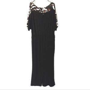 Avenue Jumpsuit Stretch 18/20 Plus Size Black NWT